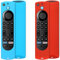Pinowu Custodia in silicone per telecomando (2 pezzi) compatibile con Firestick 4K Max/Insignia/Pioneer/Fire TV serie 4/Omni (QLED) serie Alexa Voice Remote Enhanced con cordino (rosso e blu)