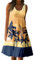 Sommerkleid Damen Leicht Damenkleider Leichte Freizeitkleid Mit Taschen Kleid Schwarz Dresses for Women Lose Tunika Freizeitkleid Kleider Ab 50 Jahre Italienische Mode Damen Wickelkleid（4-Yellow,XXL）