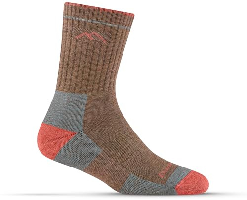 Darn Tough Vermont womens Women Merino Wool Micro Crew Socks Cushion, Bark, Small