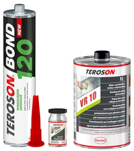 Pack Teroson colle à pare-brise BOND 120 + primer 10 ml + préparateur de surfaces VR10