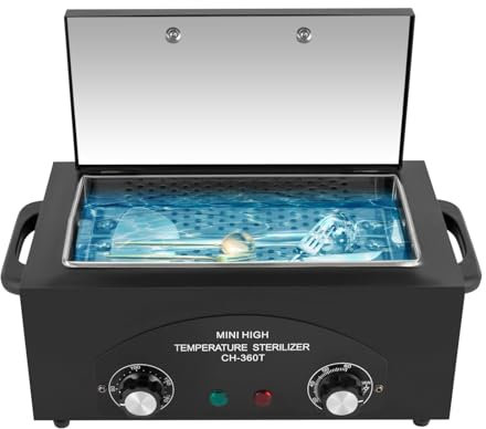300W Esterilizador Material Uñas Esterilizador Frascos Esterilizador de Aire Caliente con Temporizador Esterilizador de Calor Secador Esterilizador para Herramientas de Uñas