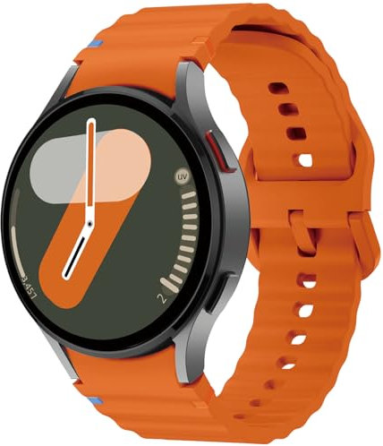 Ein Klick Sportarmband für Samsung Galaxy Watch 7 6 5 4 FE 40mm 44mm/6&4 Classic 43mm 47mm 42mm 46mm/5 Pro 45mm Damen Herren,No Gap Weich Silikon Sport Band Ersatzarmband für Samsung Watch 7 6 5 4 FE
