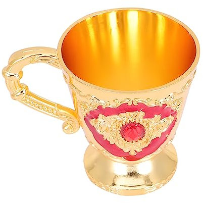 ABOOFAN Copa De Vino Retro Tazas De Café Antiguas Taza De Te Gafas Vintage Cáliz De Vino Retro Tazas Vintage Taza De Café Expreso Pequeña Copa De Vino Copas De Vino Antiguas Metal