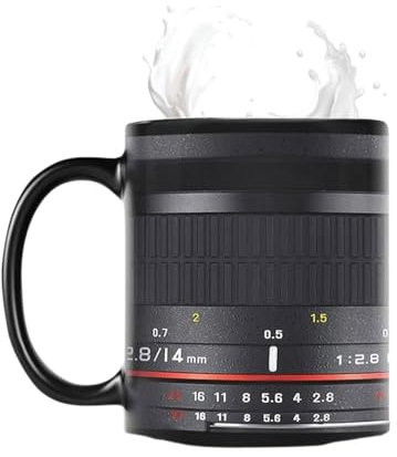 Kamera Objektiv Tasse - Kamera Objektiv Tasse aus Keramik mit Griff | Kamera Objektiv Tasse mit Griff | Kamera Objektiv Tasse Foto Tasse Zubehör