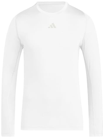 adidas Herren Techfit Longsleeve Men Shirt, White, M