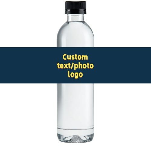 Custom Water Bottle Labels Personalised with Name & Photo – Waterproof Sticker Wrappers for Weddings, Graduations, Parties, Corporate Events & Promotional Giveaways