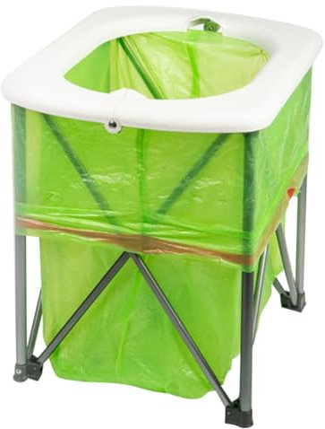 Toyvian Outdoor Portable Folding Toilet Pedestal Multi Functional Emergency Toilet for Camping Hiking and Road Trips Durable and Easy to Assemble