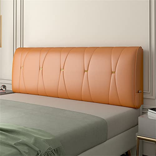 Gepolstertes Kopfteil aus Leder in voller Größe, weicher 10 cm dicker Bettkeil für Doppelbett, stilvolle Schlafzimmer-Dekoration, kein Taillenpolster erforderlich, 190 cm für Komfort