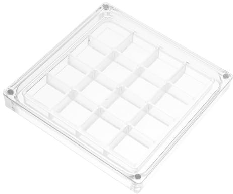 GLSTOY Transparente Muschel-vitrine: Acryl-Organizer Mit 16 Fächern Und Magnetverschluss – Etui Für Muschelsammlungen Und Edelstein-displays – Strand- Und Küstendekor