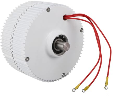 48V Doble eje 3 fase Magnet permanente Generador de CA sincrónico Alta eficiencia EXPERICIDAD DE DUAL MOTOR Eléctrico para turbinas eólicas Aleación de aluminio Acero de carbono (400W)