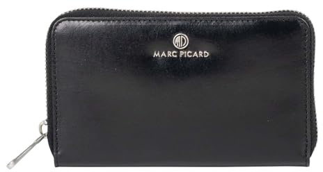 Marc Picard Leder Geldbörse Firenze Zip Wallet Black schwarz