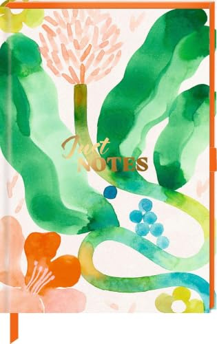 Notizbuch DIN A5 – Just Notes (Green Leaves): Blanko