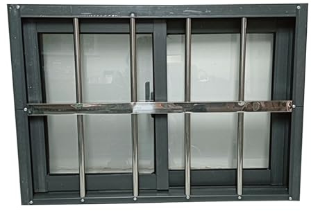 Kellerfenster Mit Drehkippmechanismus, Fensteraustausch For Wohnhäuser,Winddicht,Schalldämmend,Mit Sicherheitsgitter Und Fliegengitter,Badezimmer,Hühnerställe(40x60cm/15.7x23.6in)