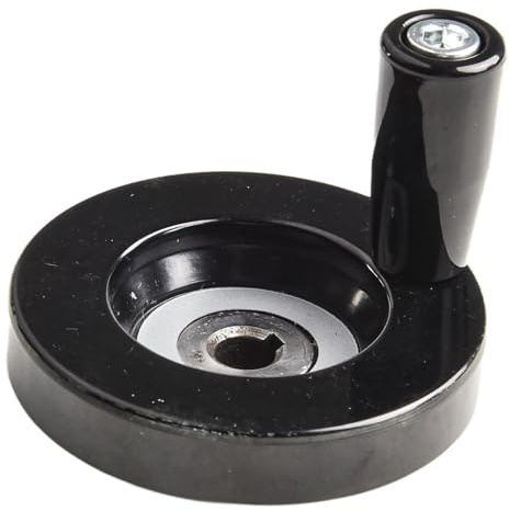 Helilyco Handrad, 63 mm Durchmesser, mit 8 mm Mittelloch für Fräsmaschine, Drehmaschine, Schleifmaschine – Drehgriff aus Kunststoff und Metall im Lieferumfang enthalten