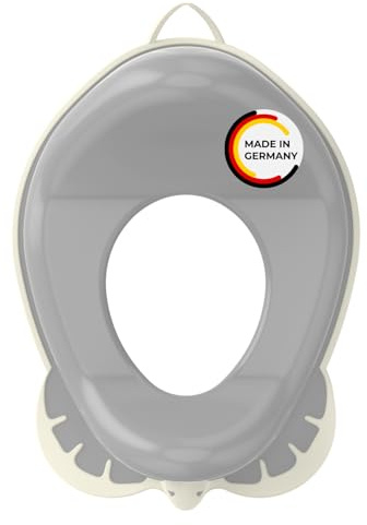 Rival Kinder Toilettensitz mit Gummierung aus TPE – ergonomischer Toilettensitz Kinder als WC-Aufsatz – mit Anti-Rutsch Funktion ideal fürs Töpfchentraining – kann auch aufgehängt werden - grau