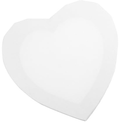 Milisten Lot de 2 Planches à Dessin en Toile Forme Cœur Blanc, Tableau de Peinture Créative en Bois et Coton, Présent Original pour Homme et Femme