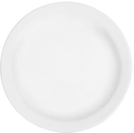 Olympia Whiteware Assiettes à bord étroit 202 mm (lot de 12), Porcelaine blanche, Passe au four/micro-ondes/lave-vaisselle/congélateur, Garantie à vie contre les ébréchures, Certifié BS4034, CB488