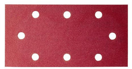 Bosch 2609256153 - Fogli di carta abrasiva per levigatrice orbitale con 8 fori, grana 80, per legno e metallo, 10 pezzi, 93 x 230 mm