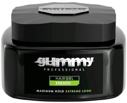 Gummy Keratin Maximum Hold Hair Styling Gel, Extreme Look, Alcohol Free, 500ml, 16.9 fl.oz