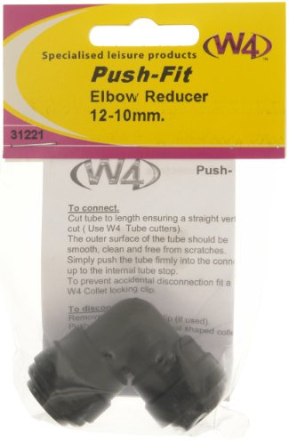 W4 Elbow Reducer - Black, 12-10mm