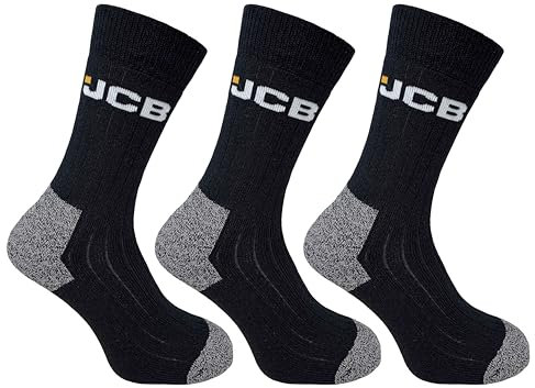 JCB 3 Pack Boot Length Work Socks Size 6-11