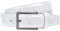 LINDENMANN Leder-Gürtel Herren 30mm breit, Gürtel Herren Vollrindleder weiß, Größe/Size:115