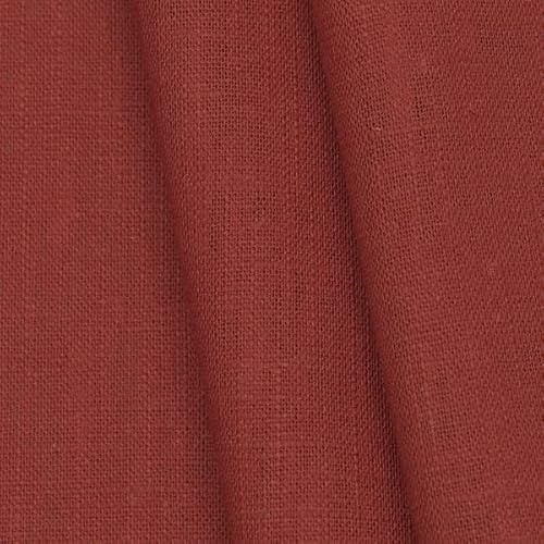 STOFFKONTOR 100% Leinenstoff – edler Naturstoff - vorgewaschen - Meterware, Farbe Kupfer-Braun – zum Nähen von Kleidern, Röcken, Trachtenmode uvm.