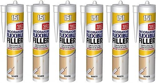 6 x Decorators Flexible Filler For Cracks & Gaps Pre Decorating Filler - White 480g