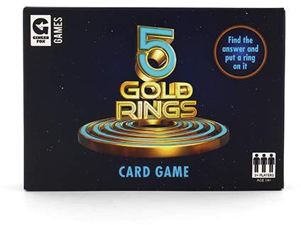 Ginger Fox 5 Gold Rings TV Show Quiz Card Game - Family Fun Party Game With 116 General Knowledge Questions