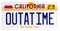 ASVP Shop „Outatime“Nummernschild aus Zurück in die Zukunft, Marty Mcfly Delorean Film-Requisite