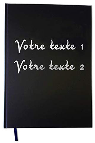 UTTSCHEID Livre d'Or texte personnalisé 2 lignes PORTRAIT- Anniversaire, souvenir, cadeau - Lettres chromées ou dorées - 100 pages - Format A4