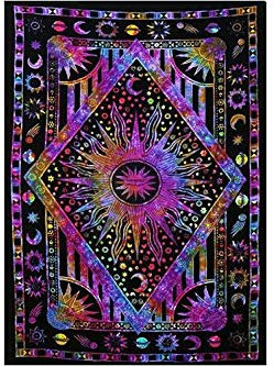 Future Handmade, Wandteppich, bunt, Hippie-Stil, Textil, Design P9, Poster Size