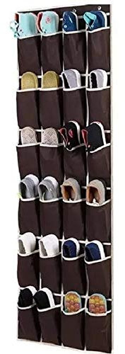 JYHY 24 bolsillos para zapatero sobre puerta de almacenamiento – bolsillos de malla resistente para colgar estante soporte de almacenamiento organizador ordenado para armario