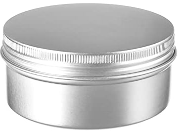 Othmro 150ml Aluminium Tin Jars, 10pcs Round Metal Tins Empty Storage Containers, Makeup Storage Can Candles Jars Tins with Lid for DIY Crafts Travel Storage Silver (150ml/5oz)