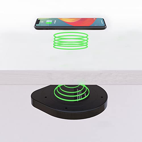 Kalb Chargeur QI sous meuble max. 30 mm - Chargeur à induction à charge rapide - Station de charge sans fil intelligente