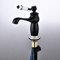 Retro Einhebel Wasserhahn Waschbecken Küche Armatur Bad Mischbatterie aus Messing Schwarz
