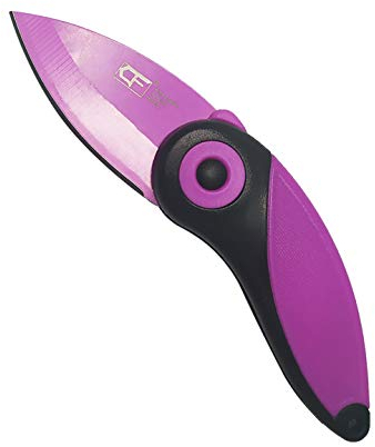 Couteau de Poche pliant | Couteau en Acier inoxydable pour la Randonnée et les Barbecues | EUROXANTY Accessoires de Cuisine | Rose
