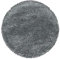 HomebyHome Shaggy Teppich Wohnzimmer 80 cm Rund - 50 mm Florhöhe Hochflor Wohnzimmerteppich Hellgrau Extra Weich und Flauschig - Langflor Teppiche für Schlafzimmer, Küche, Flur - Carpet, Halı