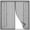 Zanzariera Magnetica Porta Finestra 150x150cm, Tendina Magnetica, Mantiene Stanza Traspirante Porte per Balconi, Portefinestre Nero