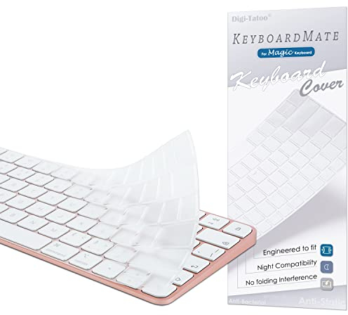 Tastaturabdeckung für neue M4 iMac Magic Keyboard (Modell A3203/A2450, ohne Touch-ID, ohne Zifferntaste) – ultradünn, schützende und transparente Tastaturabdeckung