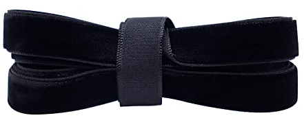 GIVBRO Lacci per scarpe in velluto piatto largo scarpe accessori di ricambio per scarpe da passeggio stivali scarpe da ginnastica nero, 120 cm