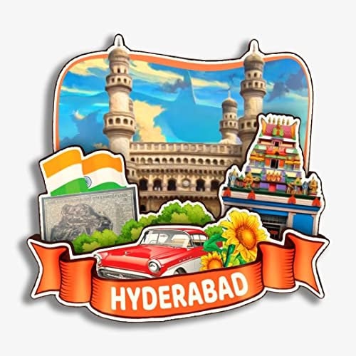Hyderabad India Fridge Magnet Wooden Collection 3D Wood Handmade Travel City Souvenirs Refrigerator Magnet Home Decoration Gift -780