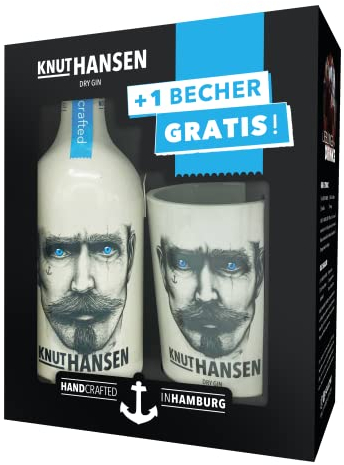KNUT HANSEN DRY GIN Gift Set | Awarded Worldwide | 0.5L KNUT HANSEN GIN including 1 FREE Ceramic Mug 0.5L