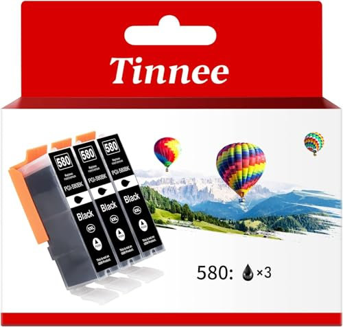 Tinnee PGI-580 XXL Druckerpatronen Kompatible für Canon 580 Multipack Canon TR8550 Druckerpatronen für TR8550 TS705 TS6350 TR7550 TS8350 TS6150 TS8150 TS6250 TS8251 TS8250 TS6151 TS9150