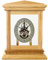 PRIM Design Holz Tischuhr Luxury, Helles Holz/Luxury, Quarz-Schrittmotor, originelles Zifferblatt, luxuriöse Tischdekoration, Größe: 220x240 x120 mm, Luxus Deko für Wohnzimmer, Schlafzimmer, Büro