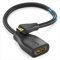 Sonero Micro HDMI auf 4K HDMI Portsaver Adapter, Premium High Speed, Micro HDMI D Stecker auf HDMI A Buchse, vergoldete Kontakte, zweifache Abschirmung, PVC-Mantel, 0,15m, (X-PHA030-0015)