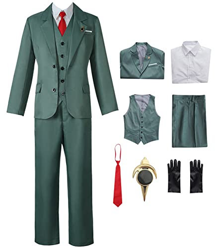 Hieeimu Loid Forger Cosplay Costume Uniform Outfit Full Set Halloween Party For Mens(Loid,M)