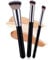 Bewudy 3 Stück Make-up Pinsel, Foundation Pinsel und Concealer Pinsel, Professionelle Synthetischer Faser Make-up Pinsel für Flüssige Foundation Creme Puder Rouge