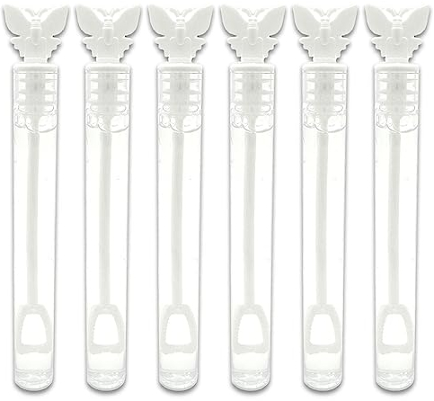 24x Schmetterling Seifenblasen Röhrchen Weiß Wedding Bubbles Hochzeit Mitbringsel Dekoration