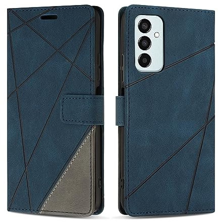 SONWO Hülle für Galaxy M13, Premium PU Leder Handyhülle Flip Case Wallet Silikon Schutzhülle Klapphülle für Galaxy M13, Blau